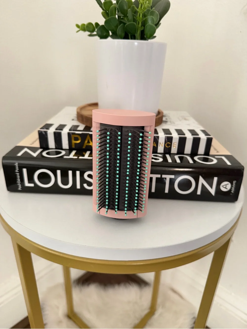 Dyson Smoothing turquoise, coral, black, and pink attachment